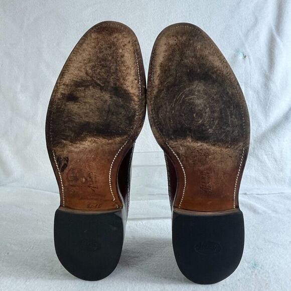 Allen Edmonds Shoes Mens 10A Brown Leather Longwingtip Brogue MacNeil Oxfords main image 10